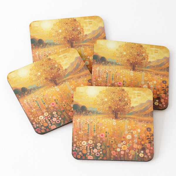 Item preview, Klimt Flower Garden Gold designed and sold by maniacfitness.