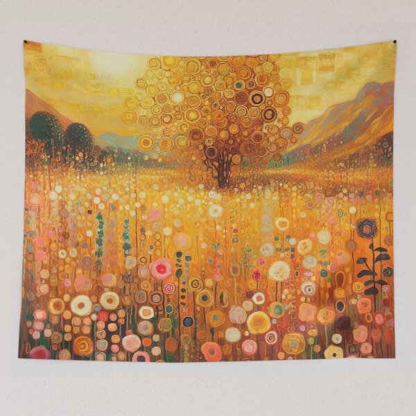 Item preview, Klimt Flower Garden Gold designed and sold by maniacfitness.