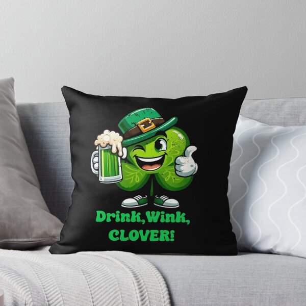 Item preview, Drinking clover "Drink, Wink, CLOVER!" designed and sold by Irbisinthebox.