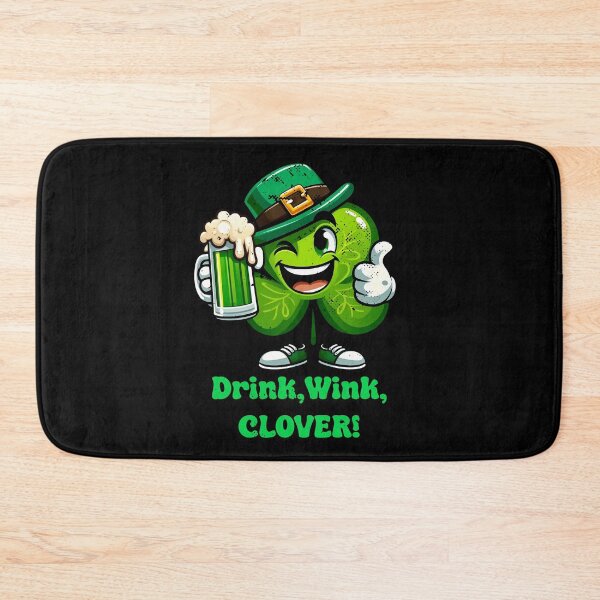 Item preview, Drinking clover "Drink, Wink, CLOVER!" designed and sold by Irbisinthebox.