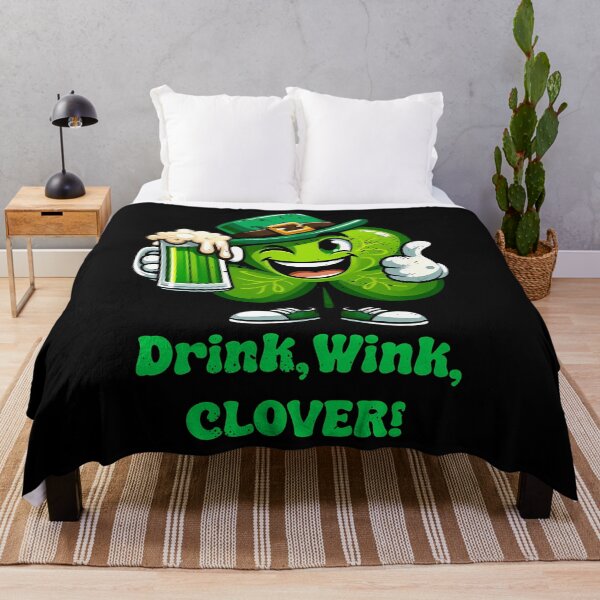 Item preview, Drinking clover "Drink, Wink, CLOVER!" designed and sold by Irbisinthebox.