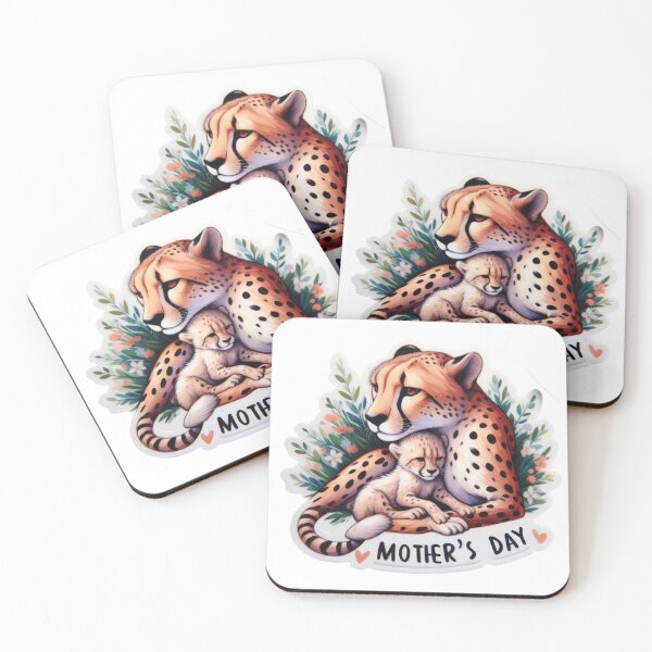 Item preview, Cheetah mom Mothers Day Animals Sticker designed and sold by Expressions-Sel.