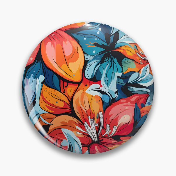 Item preview, Vibrant hibiscuses, blue and red designed and sold by EmeraldeaDesign.