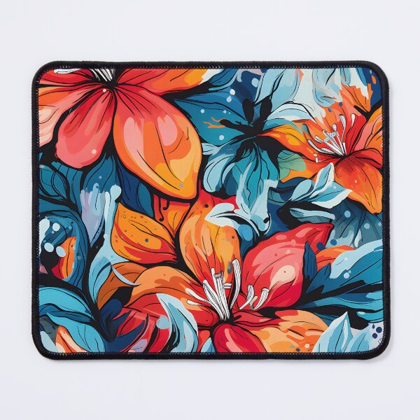 Item preview, Vibrant hibiscuses, blue and red designed and sold by EmeraldeaDesign.