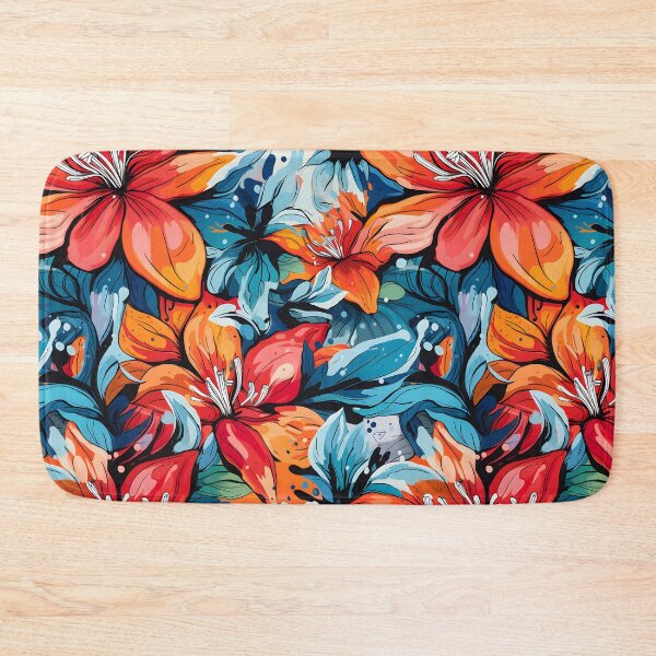 Item preview, Vibrant hibiscuses, blue and red designed and sold by EmeraldeaDesign.