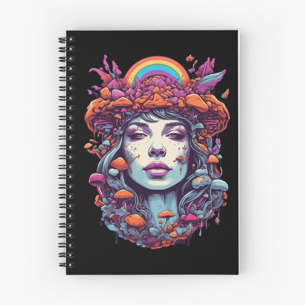 Item preview, Vibrant Colors Psychedelic Forest Mushrooms Art designed and sold by LuminOrb.