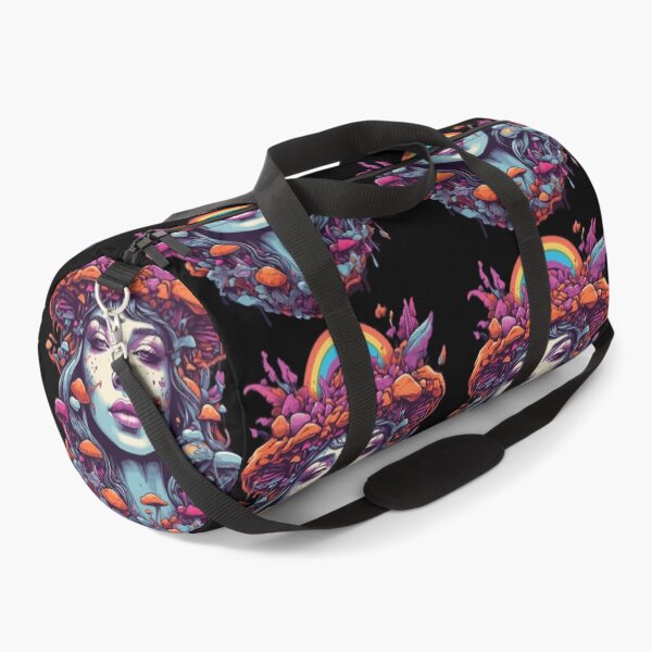 Item preview, Vibrant Colors Psychedelic Forest Mushrooms Art designed and sold by LuminOrb.