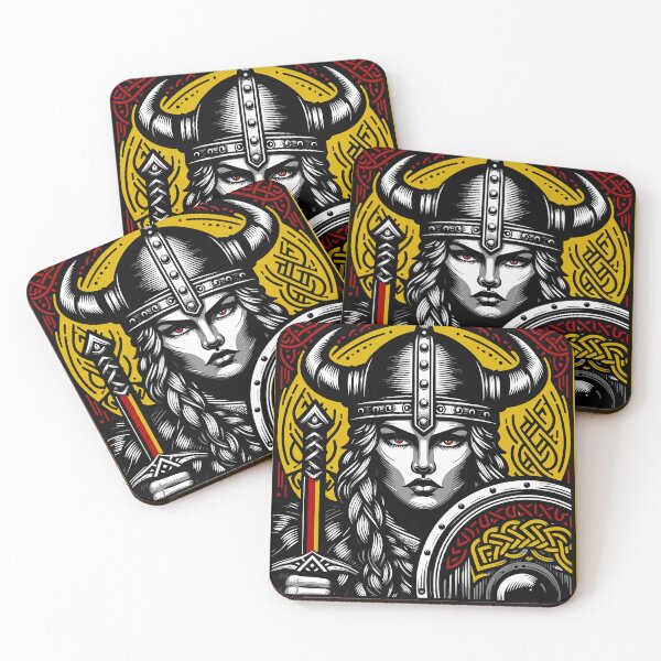 Item preview, Fierce Germanic Viking with sword, shield and helmet designed and sold by posterflunz.