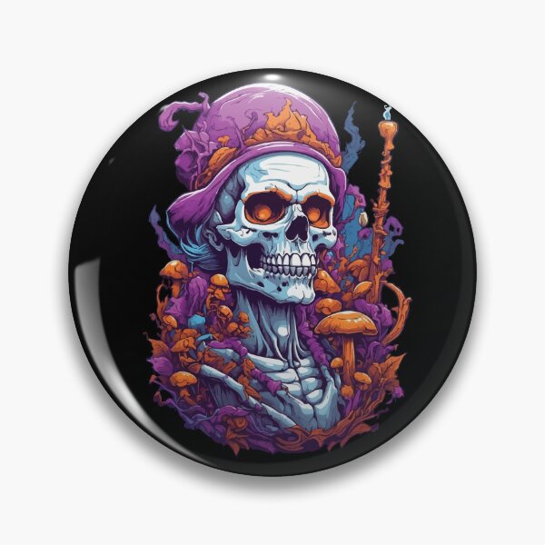 Item preview, Psychedelic Skull Forest Mushrooms Music Festival Art designed and sold by LuminOrb.