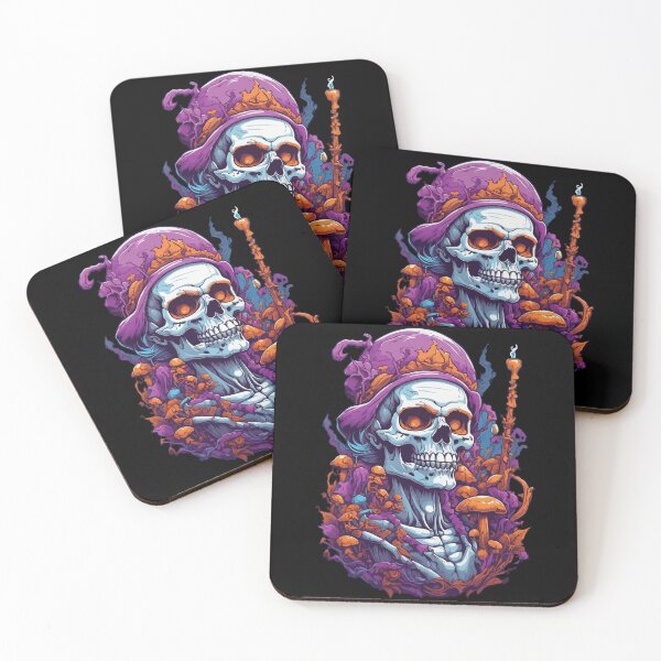 Item preview, Psychedelic Skull Forest Mushrooms Music Festival Art designed and sold by LuminOrb.