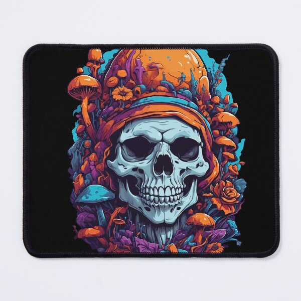 Item preview, Skull Psychedelic Art Forest Mushrooms Music Festival designed and sold by LuminOrb.