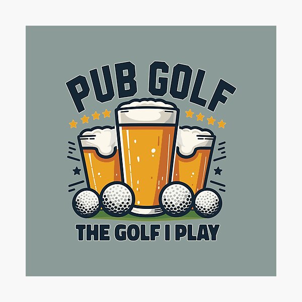 Aperçu de l'œuvre Pub Golf - Le golf auquel je joue créée et vendue par Daqomm.