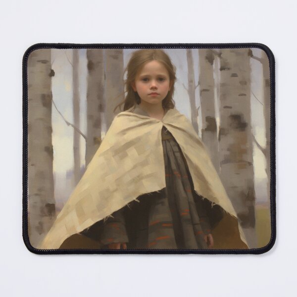 Item preview, Girl walking through birch forest designed and sold by TheartistZander.