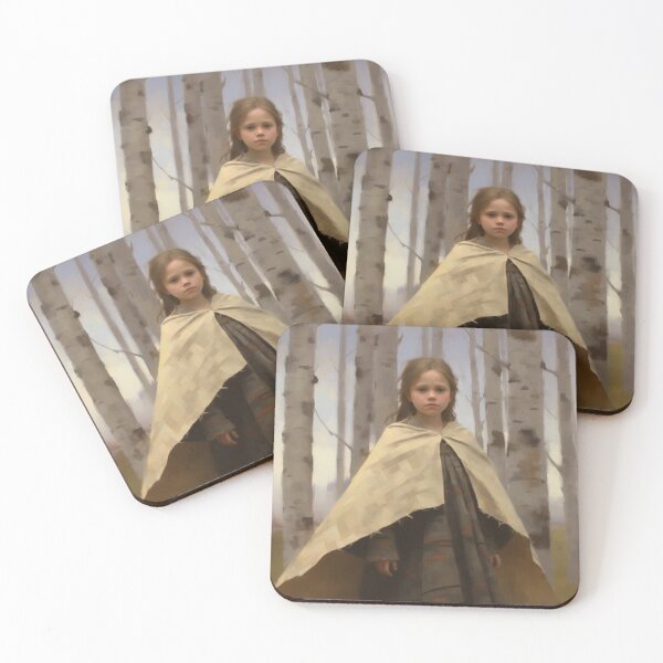 Item preview, Girl walking through birch forest designed and sold by TheartistZander.