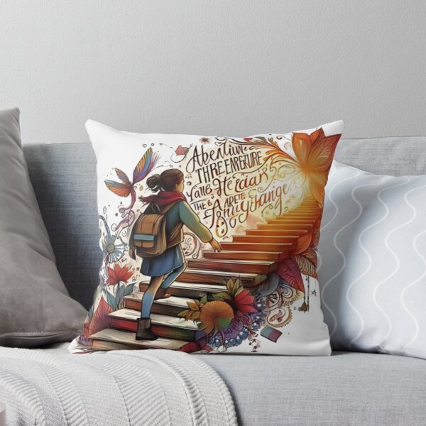 Aperçu de l'œuvre Escalier vers les rêves : le voyage d'une fille créée et vendue par ThreadLore.