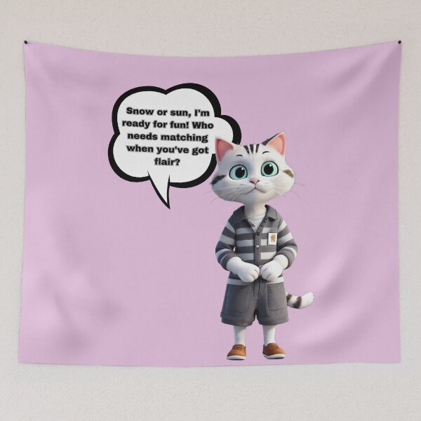 Item preview, Feline Fashionista: Snow or Sun, Style is Always On! designed and sold by PING 999 STUDIO.