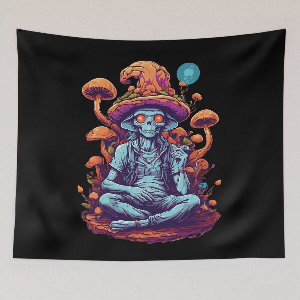 Item preview, Alien Psychedelic Art Music Forest Mushrooms designed and sold by LuminOrb.