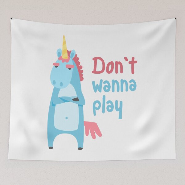 Item preview, DON`T WANNA PLAY UNICORN designed and sold by Super3.