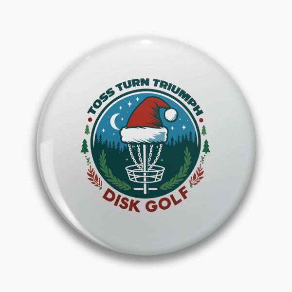 Item preview, Xmas Frisbee Disk Golf Basket With Santa Hat designed and sold by Daqomm.