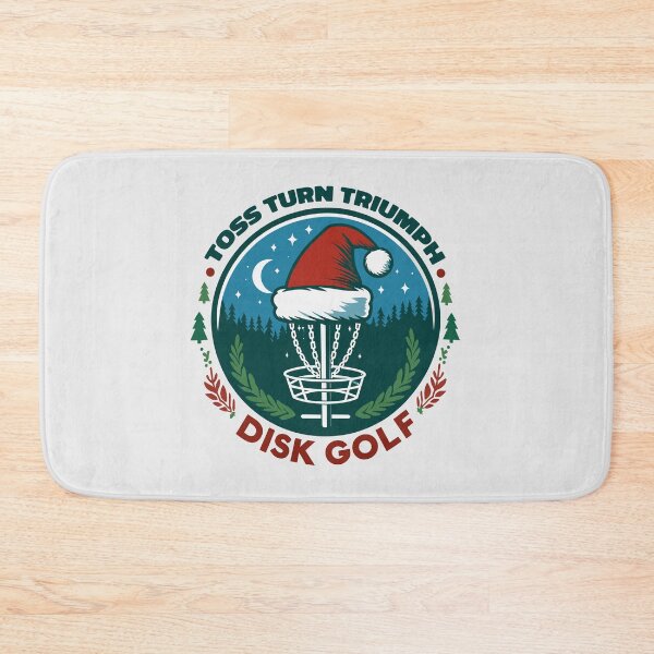 Item preview, Xmas Frisbee Disk Golf Basket With Santa Hat designed and sold by Daqomm.
