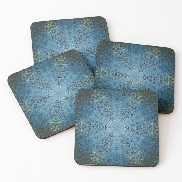 Item preview, Digital Mandala Blue and Yellow designed and sold by WormholeOrbital.