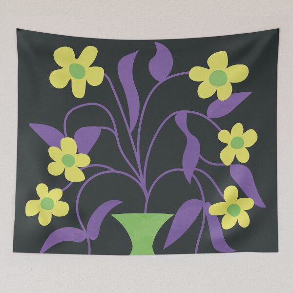 Item preview, Abstract Vase Retro Flowers designed and sold by technicolorable_art.