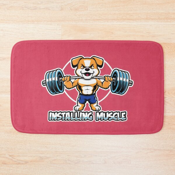 Item preview, Dog Gym Holding A Barbell " Installing Muscle" designed and sold by Firas Aljazzar.
