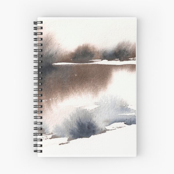 Item preview, snow abstract watercolor landscape designed and sold by cappuccettonero.