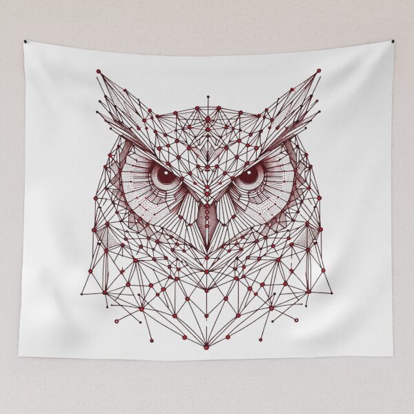 Item preview, Geometric and symmetrical owl head designed and sold by Blessinger77.
