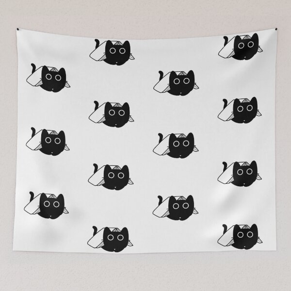 Item preview, Black cat under a book designed and sold by Cre8iveCat.