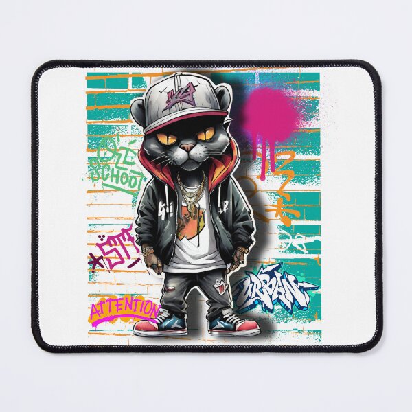 Item preview, Funny black panther graphic in urban style with graffiti designed and sold by Lunaawga.
