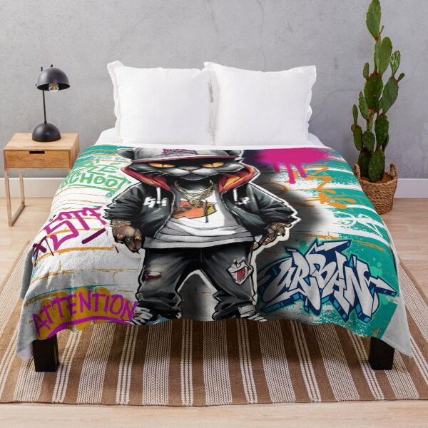 Item preview, Funny black panther graphic in urban style with graffiti designed and sold by Lunaawga.