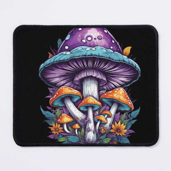 Item preview, Vibrant Colors Forest Mushrooms Psychedelic Art designed and sold by LuminOrb.