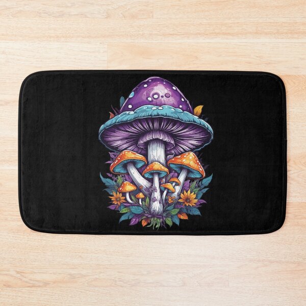 Item preview, Vibrant Colors Forest Mushrooms Psychedelic Art designed and sold by LuminOrb.