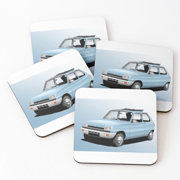 Item preview, Ren nault 5 Illustration - pale blue designed and sold by RJWautographics.