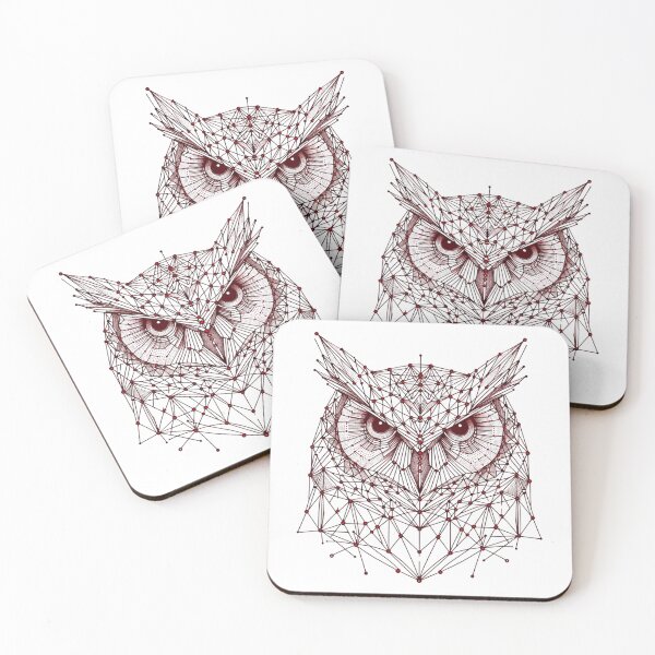 Item preview, Geometric and symmetrical owl head designed and sold by Blessinger77.