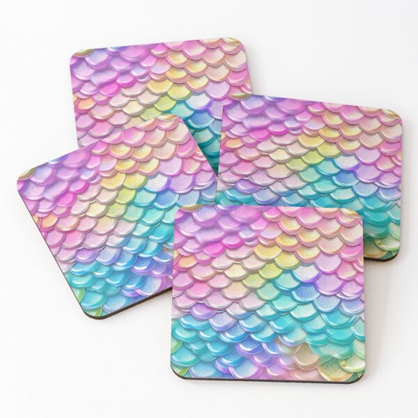 Item preview, Rainbow Mermaid Scales Metalic Pastel 7 designed and sold by Magnuna.