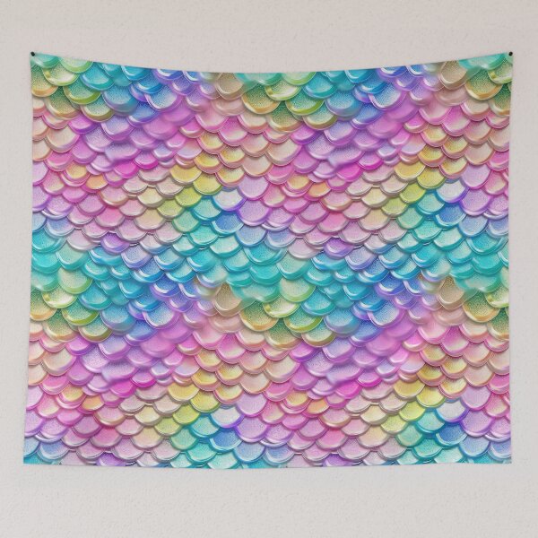 Item preview, Rainbow Mermaid Scales Metalic Pastel 7 designed and sold by Magnuna.
