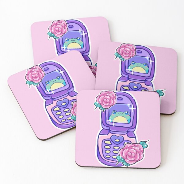 Item preview, Kawaii Rose Retro Tech Froggy Flip Phone designed and sold by LadyKorieArt.
