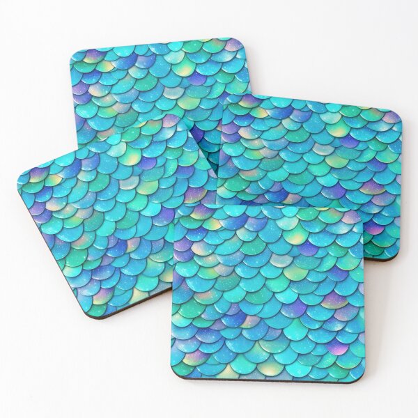 Item preview, Rainbow Mermaid Scales Turquoise 8 designed and sold by Magnuna.