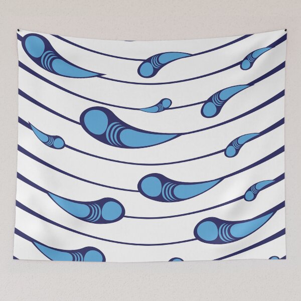 Item preview, Diseño de taparrabos azules y blancos. designed and sold by Wolagno.