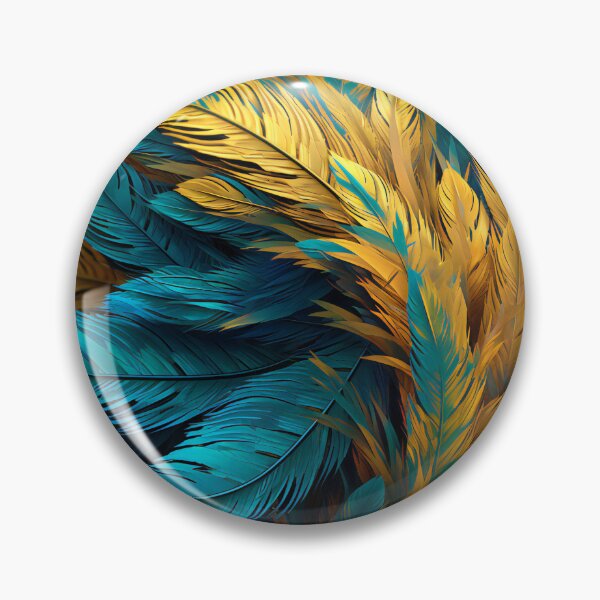 Item preview, Teal and Yellow Feathers designed and sold by EvaAngel.