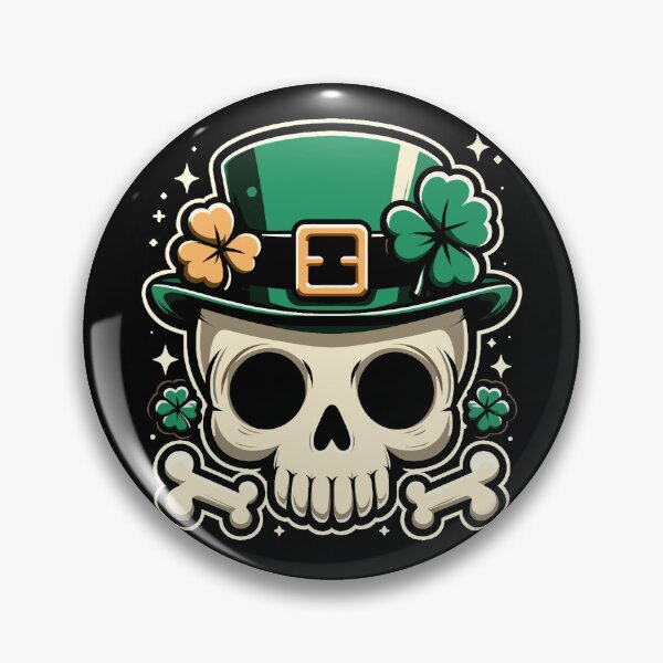 Item preview, St. Patrick's Day Cheers SkullHead designed and sold by Quirky Shirts.