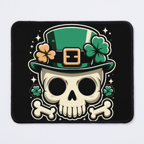 Item preview, St. Patrick's Day Cheers SkullHead designed and sold by Quirky Shirts.