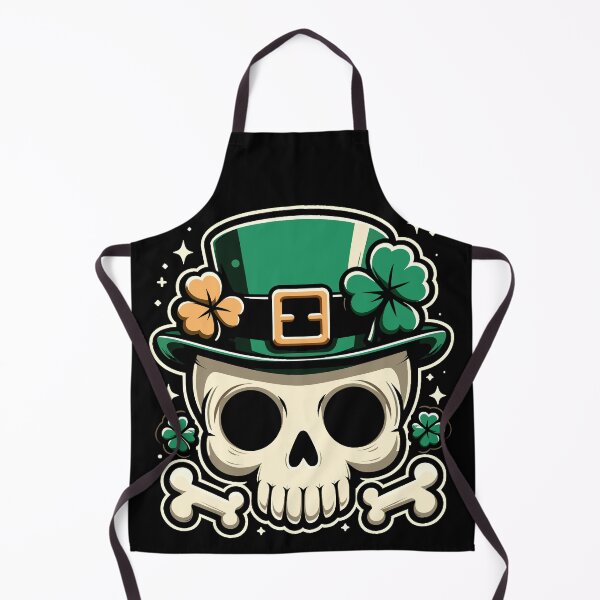 Item preview, St. Patrick's Day Cheers SkullHead designed and sold by Quirky Shirts.