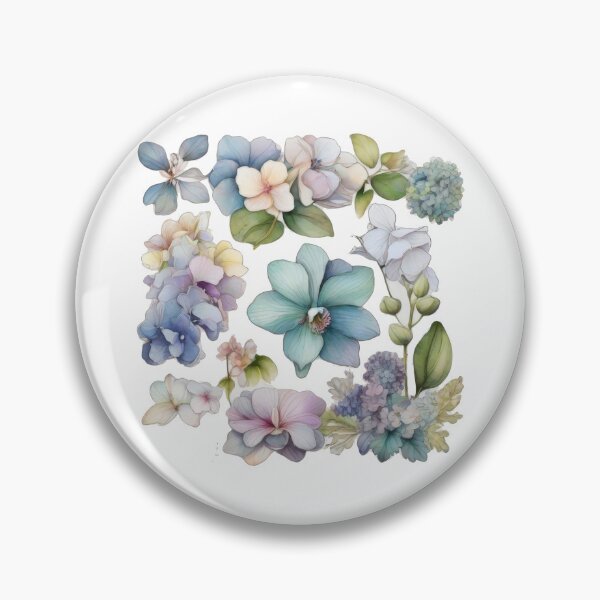 Item preview, Colorful Watercolor Flower Stickers (1254) designed and sold by WASjourney.