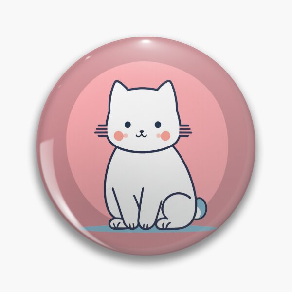 Item preview, White Cat Edition: A Cute Cat Illustration designed and sold by NoviaStudio.