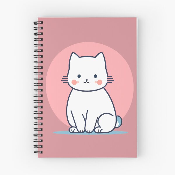 Item preview, White Cat Edition: A Cute Cat Illustration designed and sold by NoviaStudio.