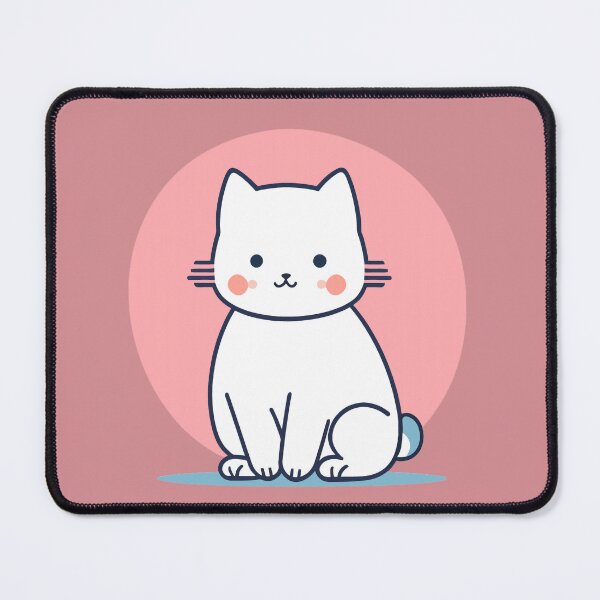 Item preview, White Cat Edition: A Cute Cat Illustration designed and sold by NoviaStudio.