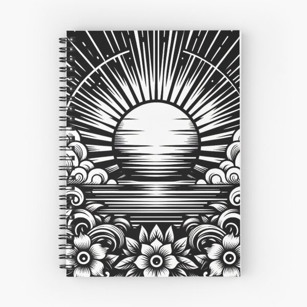 Item preview, Silent Horizon: Black and White Sunset Pattern designed and sold by Rui Fernandes.